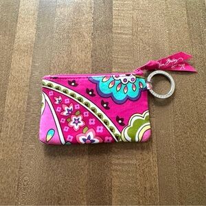 Vera Bradley Zip ID Case in Pink Swirls